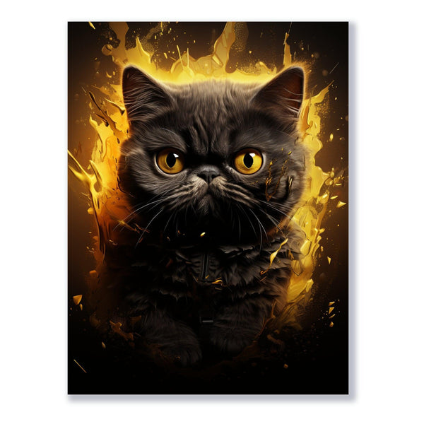 Feurige Katzenaura 30x40 cm / 12x16″ / Poster auf halbmattem Papier