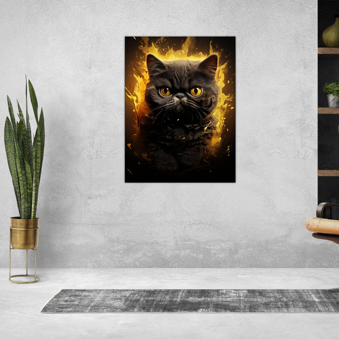Feurige Katzenaura 30x40 cm / 12x16″ / Poster auf halbmattem Papier