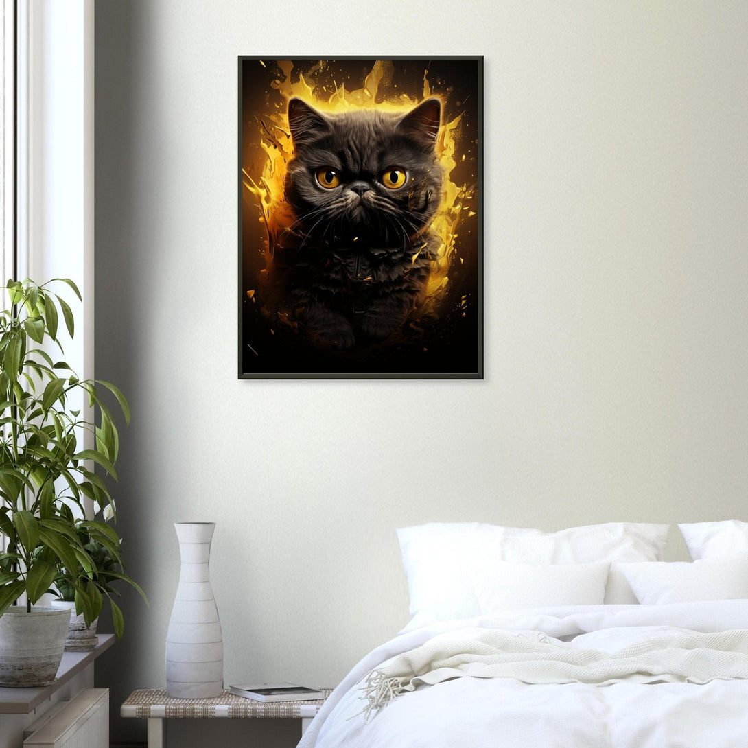 Feurige Katzenaura 30x40 cm / 12x16″ / Poster auf halbmattem Papier