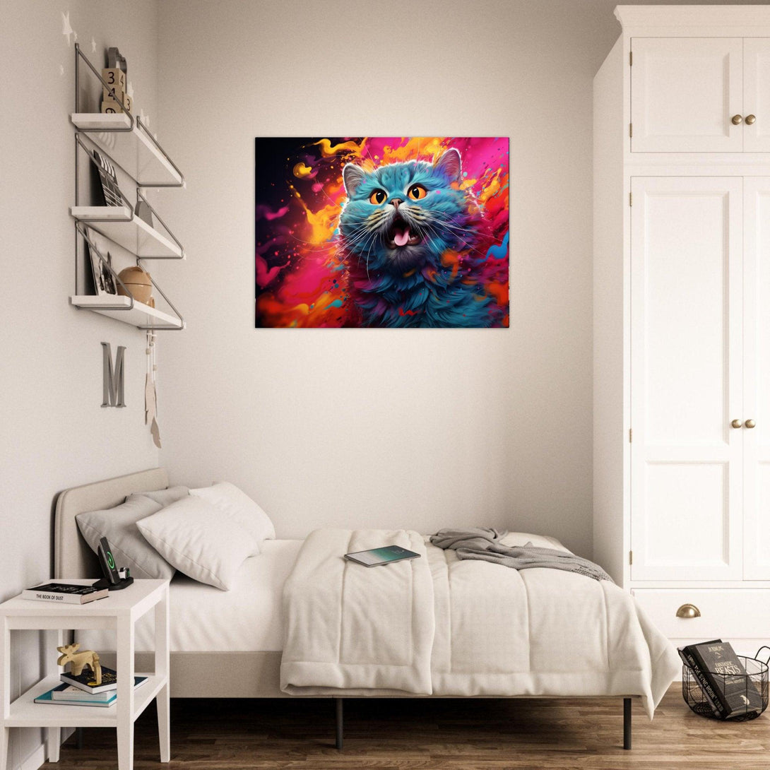Flammendes Katzenwunder 30x40 cm / 12x16″ / Poster auf halbmattem Papier