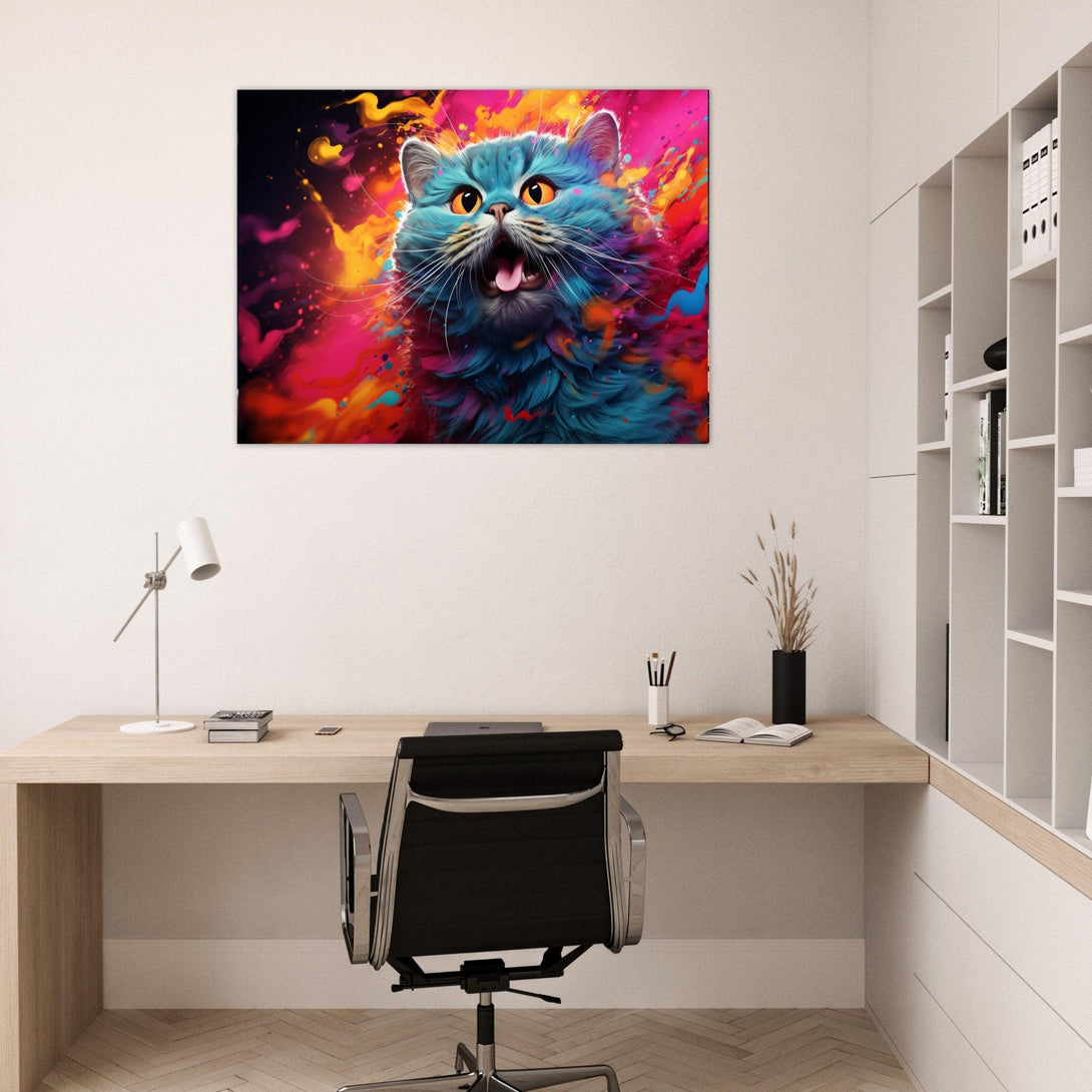 Flammendes Katzenwunder 30x40 cm / 12x16″ / Poster auf halbmattem Papier