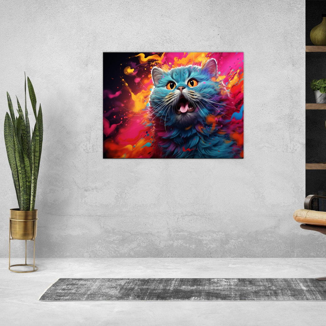 Flammendes Katzenwunder 30x40 cm / 12x16″ / Poster auf halbmattem Papier