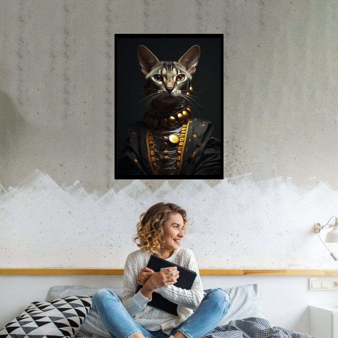 Futuristische Katzenaura 30x40 cm / 12x16″ / Poster auf halbmattem Papier