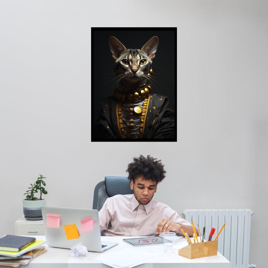 Futuristische Katzenaura 30x40 cm / 12x16″ / Poster auf halbmattem Papier