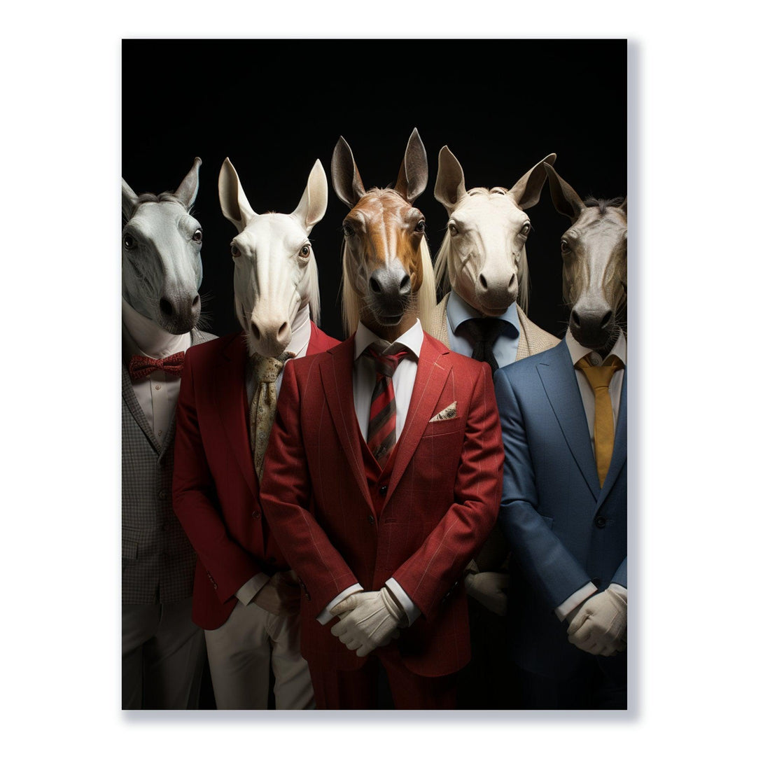 Gentlemen Horses 30x40 cm / 12x16″ / Poster auf halbmattem Papier