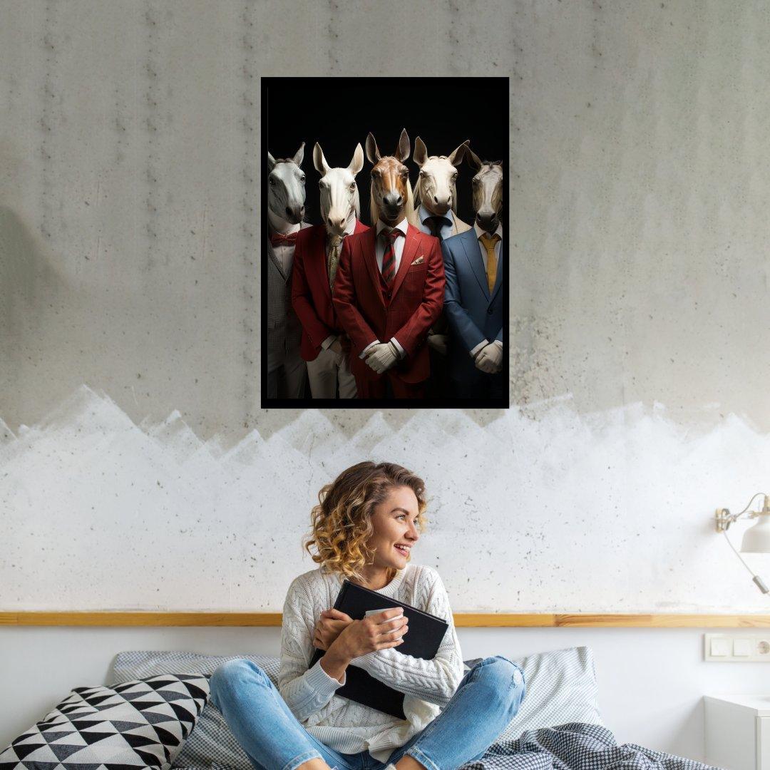 Gentlemen Horses 30x40 cm / 12x16″ / Poster auf halbmattem Papier