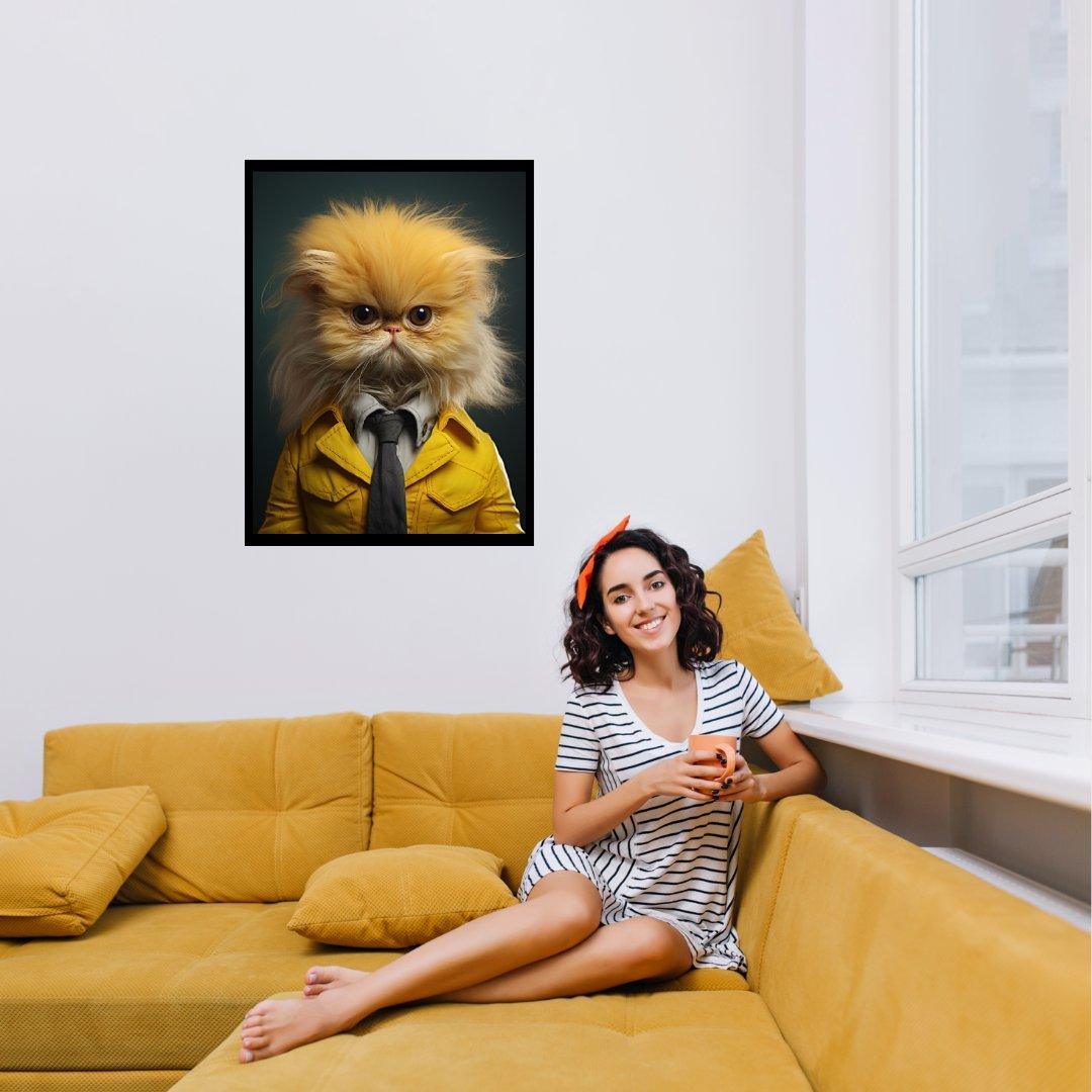 Geschäftskatze 30x40 cm / 12x16″ / Poster auf halbmattem Papier