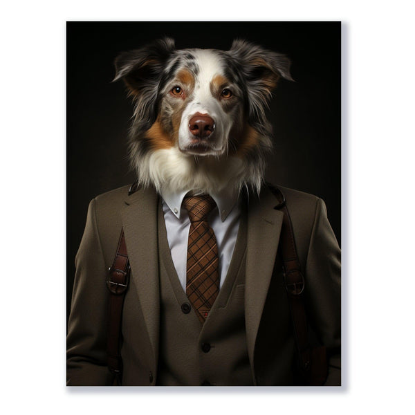Geschäftsmann Hund 30x40 cm / 12x16″ / Poster auf halbmattem Papier