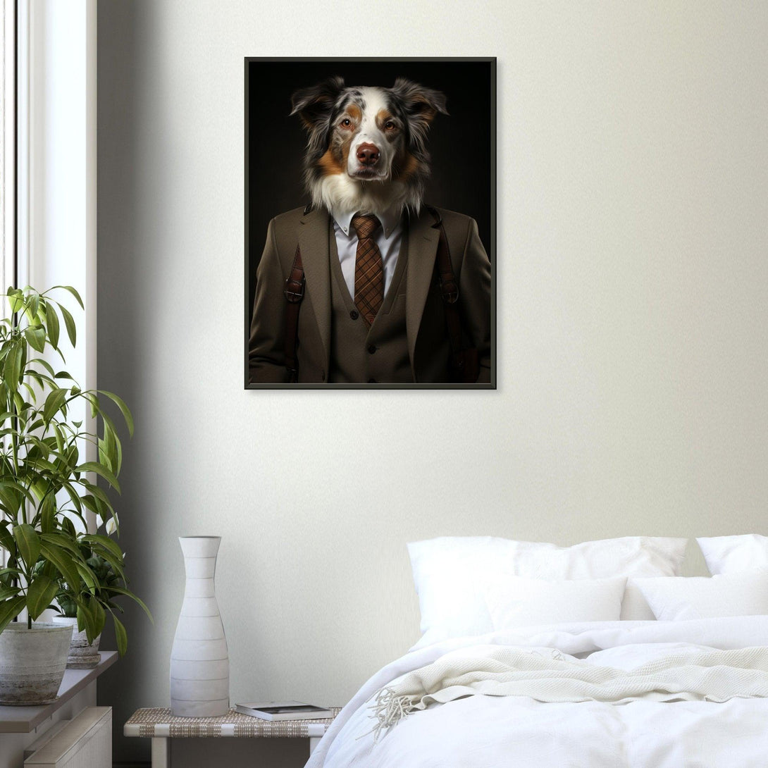 Geschäftsmann Hund 30x40 cm / 12x16″ / Poster auf halbmattem Papier