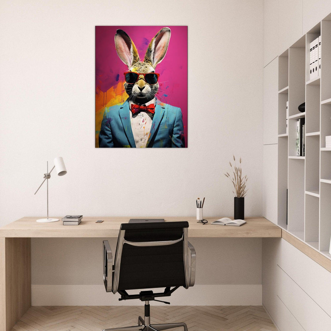 Hipster-Hase 30x40 cm / 12x16″ / Poster auf halbmattem Papier