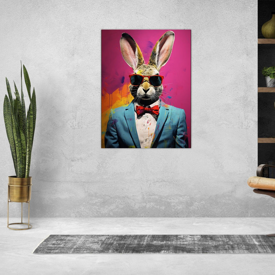Hipster-Hase 30x40 cm / 12x16″ / Poster auf halbmattem Papier