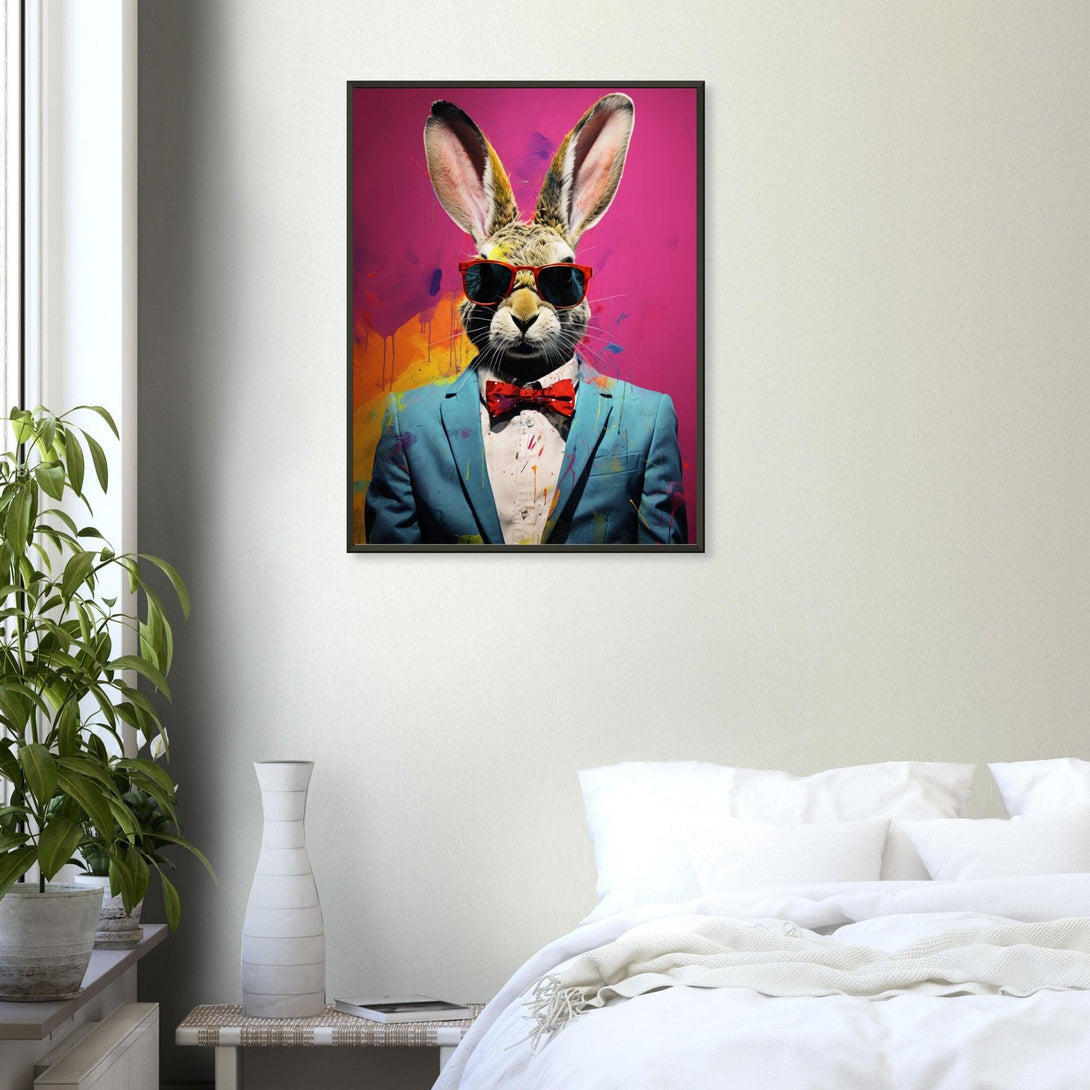 Hipster-Hase 30x40 cm / 12x16″ / Poster auf halbmattem Papier