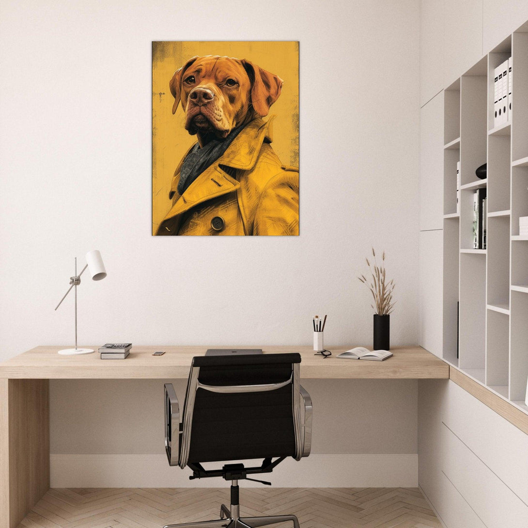 Hund im Trenchcoat 30x40 cm / 12x16″ / Poster auf halbmattem Papier