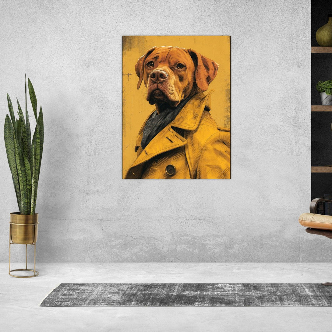 Hund im Trenchcoat 30x40 cm / 12x16″ / Poster auf halbmattem Papier