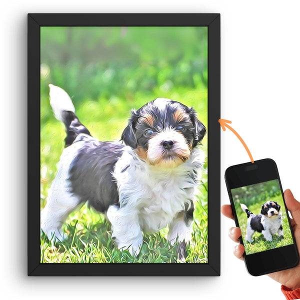 Hundeportrait als Ölgemälde nach Fotovorlage