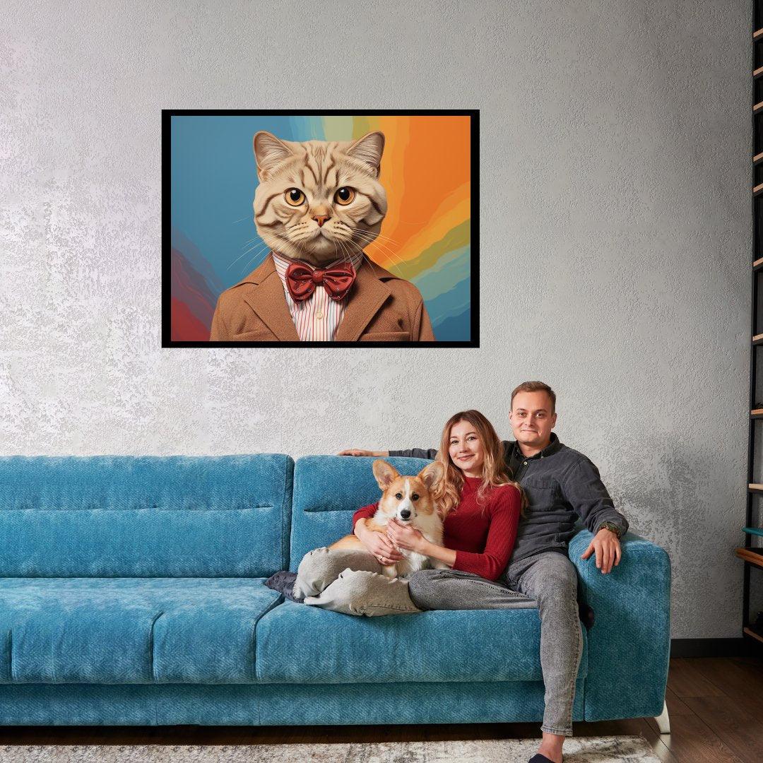 Katzen-Gentleman-Outfit 30x40 cm / 12x16″ / Poster auf halbmattem Papier