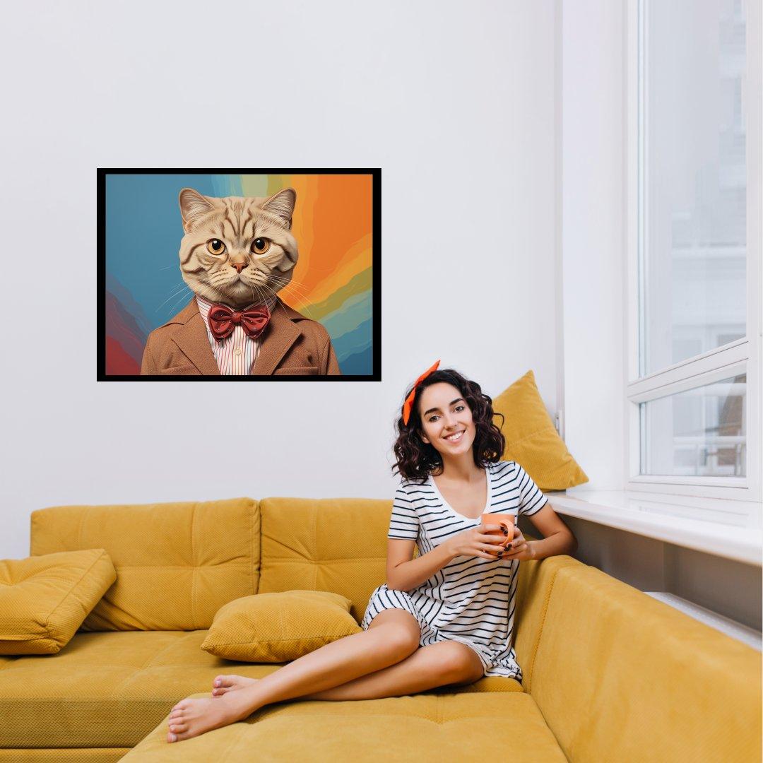 Katzen-Gentleman-Outfit 30x40 cm / 12x16″ / Poster auf halbmattem Papier