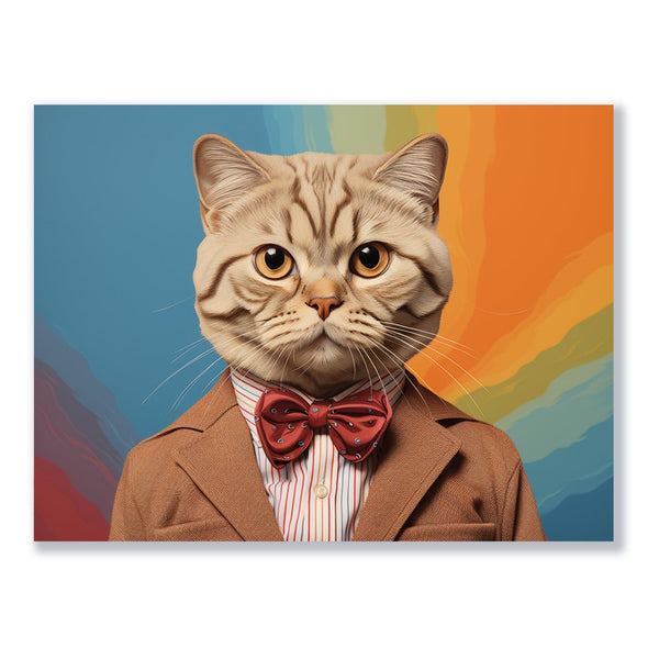 Katzen-Gentleman-Outfit 30x40 cm / 12x16″ / Poster auf halbmattem Papier