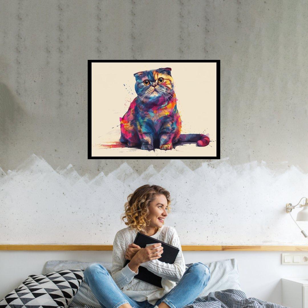 Katzen Farbexplosion 30x40 cm / 12x16″ / Poster auf halbmattem Papier
