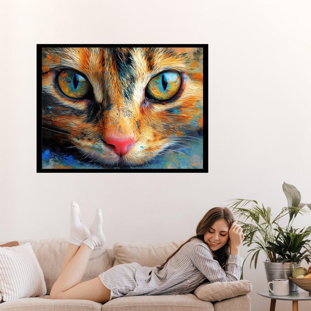 Katzenaugen in Farbe 30x40 cm / 12x16″ / Poster auf halbmattem Papier