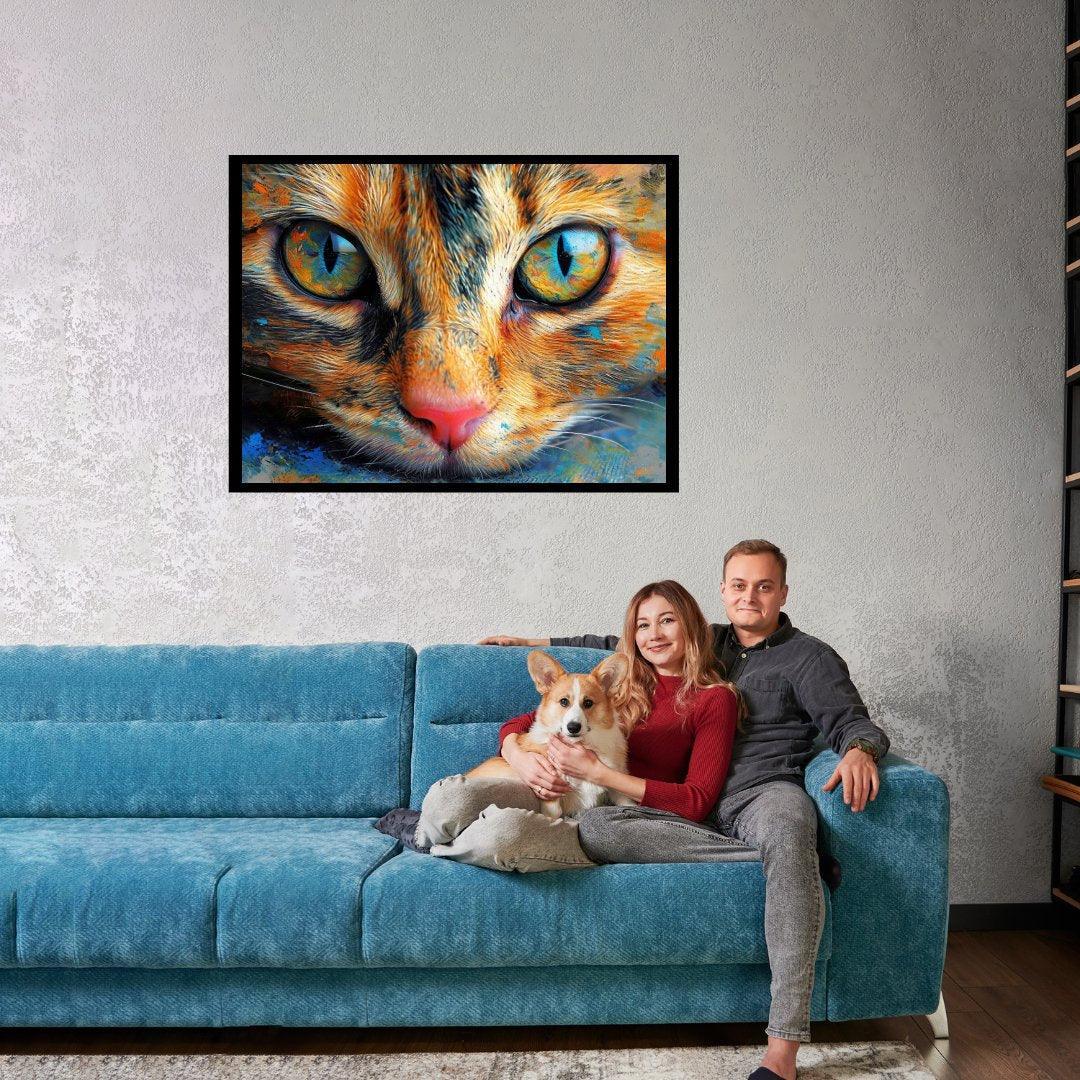 Katzenaugen in Farbe 30x40 cm / 12x16″ / Poster auf halbmattem Papier