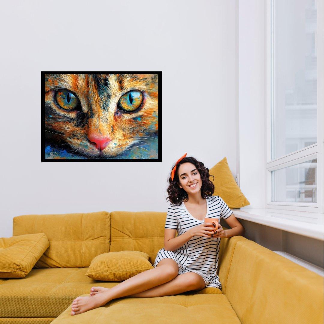 Katzenaugen in Farbe 30x40 cm / 12x16″ / Poster auf halbmattem Papier