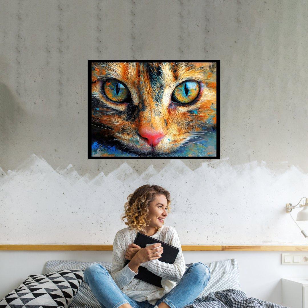 Katzenaugen in Farbe 30x40 cm / 12x16″ / Poster auf halbmattem Papier
