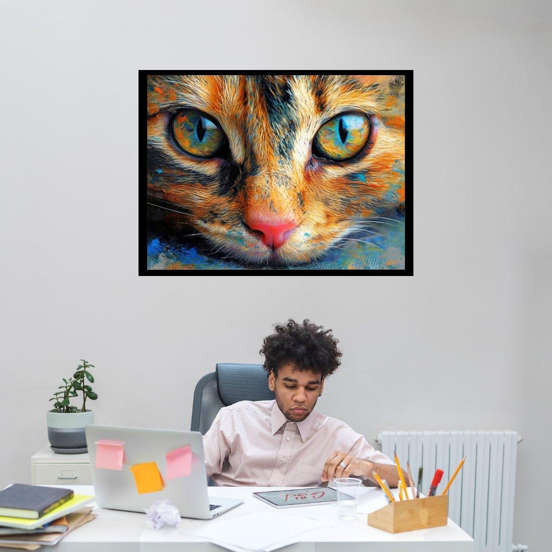 Katzenaugen in Farbe 30x40 cm / 12x16″ / Poster auf halbmattem Papier