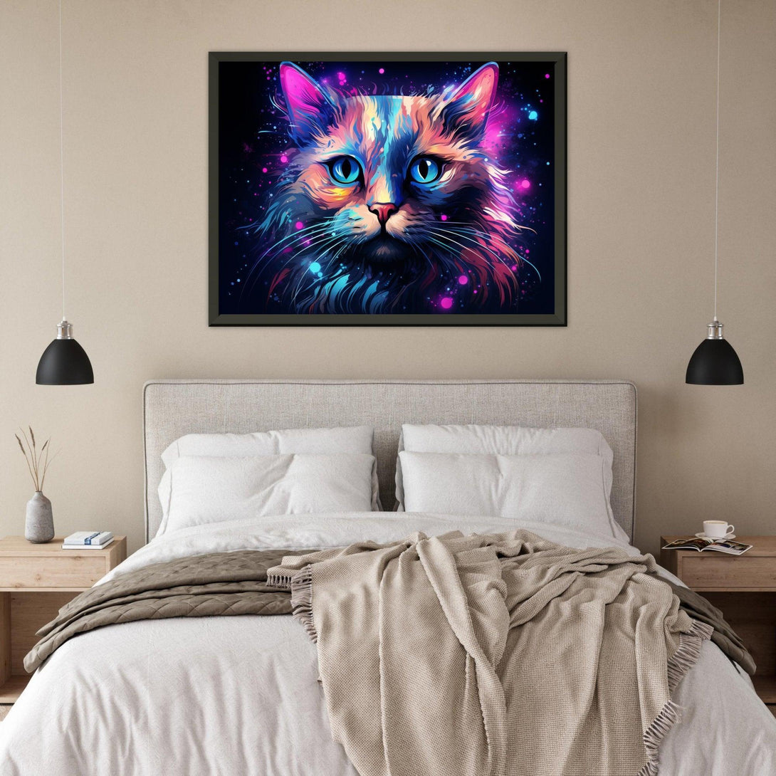 Kosmisches Katzenporträt 30x40 cm / 12x16″ / Poster auf halbmattem Papier