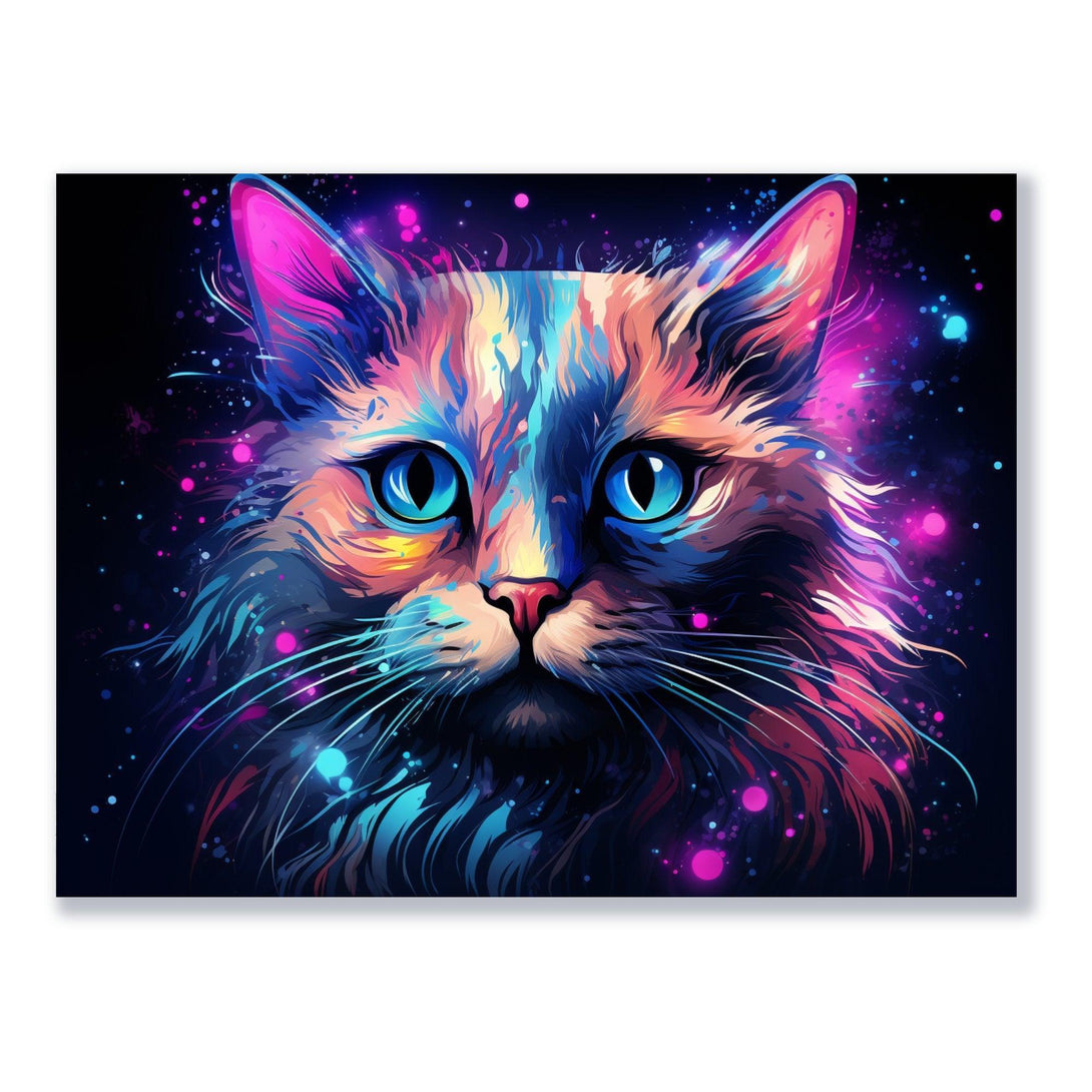 Kosmisches Katzenporträt 30x40 cm / 12x16″ / Poster auf halbmattem Papier