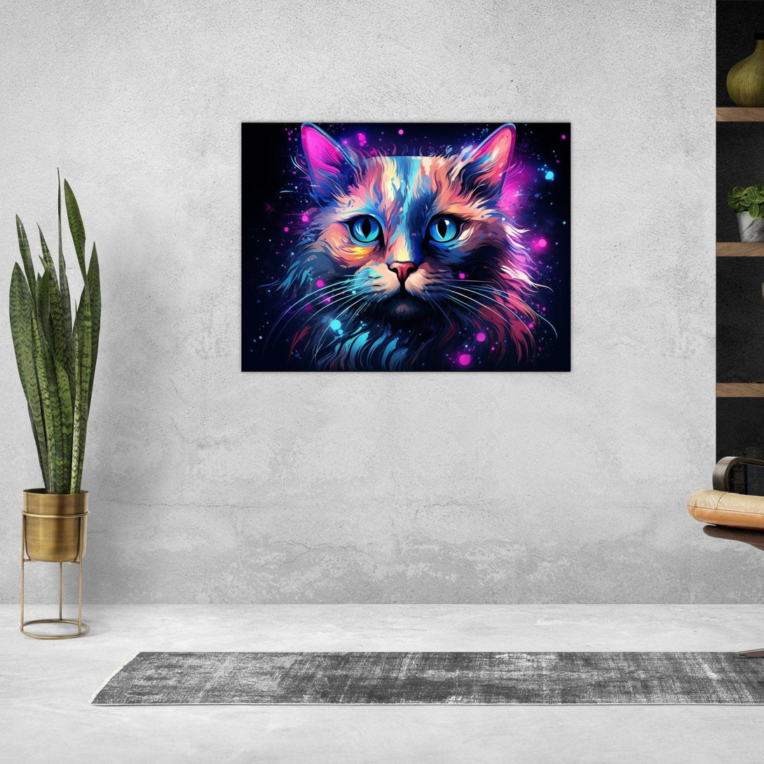 Kosmisches Katzenporträt 30x40 cm / 12x16″ / Poster auf halbmattem Papier