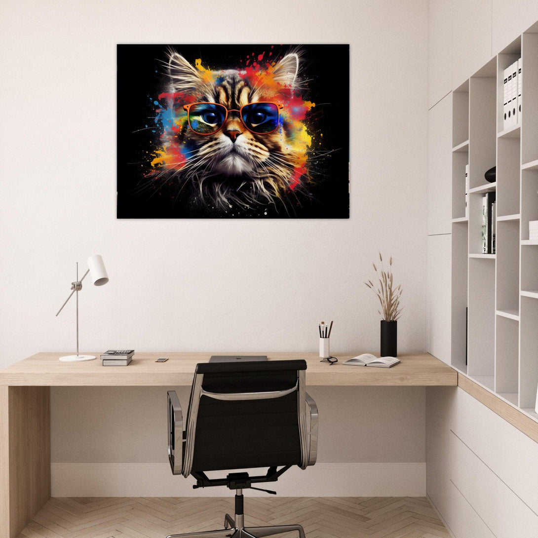 Kunstvolle Farbkatze 30x40 cm / 12x16″ / Poster auf halbmattem Papier