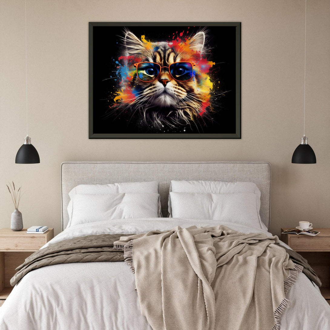 Kunstvolle Farbkatze 30x40 cm / 12x16″ / Poster auf halbmattem Papier