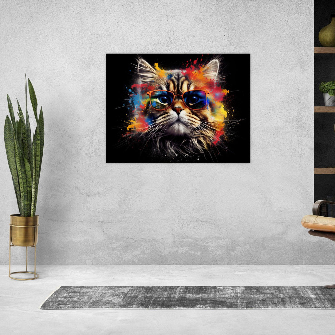 Kunstvolle Farbkatze 30x40 cm / 12x16″ / Poster auf halbmattem Papier