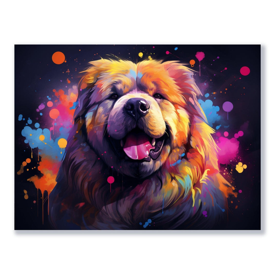 Lächelnder Farbhund 30x40 cm / 12x16″ / Poster auf halbmattem Papier