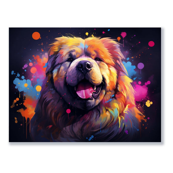Lächelnder Farbhund 30x40 cm / 12x16″ / Poster auf halbmattem Papier