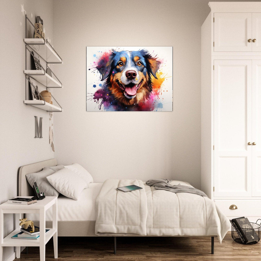 Lebhafter Farbhund 30x40 cm / 12x16″ / Poster auf halbmattem Papier