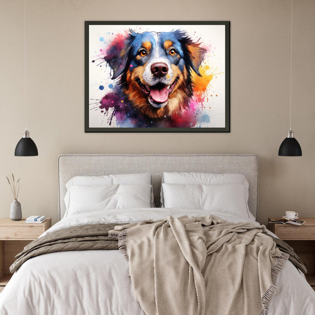 Lebhafter Farbhund 30x40 cm / 12x16″ / Poster auf halbmattem Papier