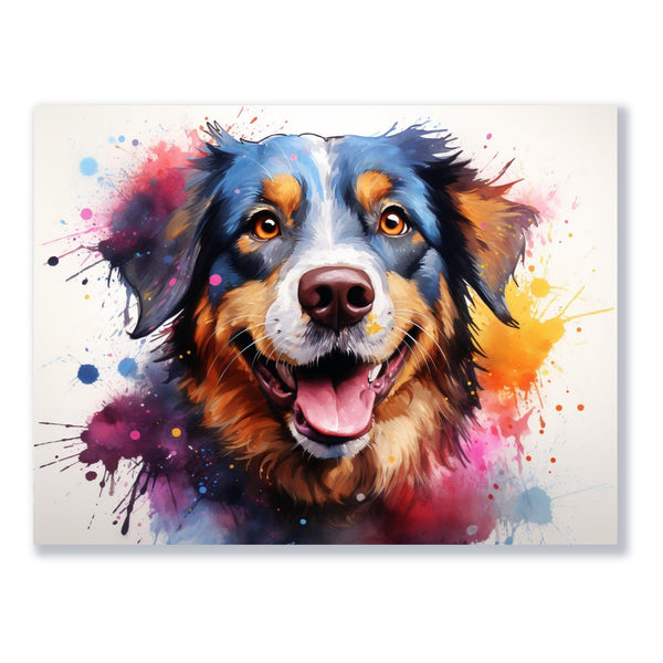 Lebhafter Farbhund 30x40 cm / 12x16″ / Poster auf halbmattem Papier