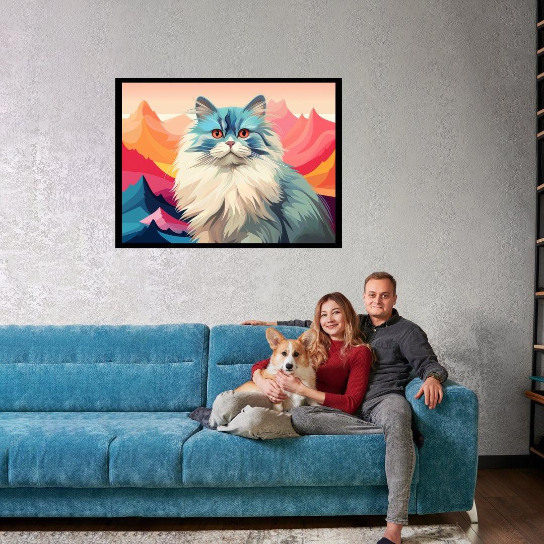 Majestätische Katze 30x40 cm / 12x16″ / Poster auf halbmattem Papier