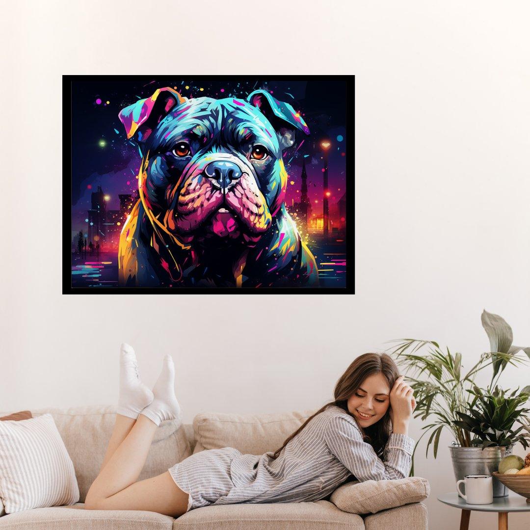 Neon Bully Blick 30x40 cm / 12x16″ / Poster auf halbmattem Papier