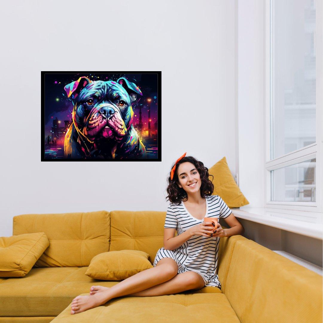 Neon Bully Blick 30x40 cm / 12x16″ / Poster auf halbmattem Papier