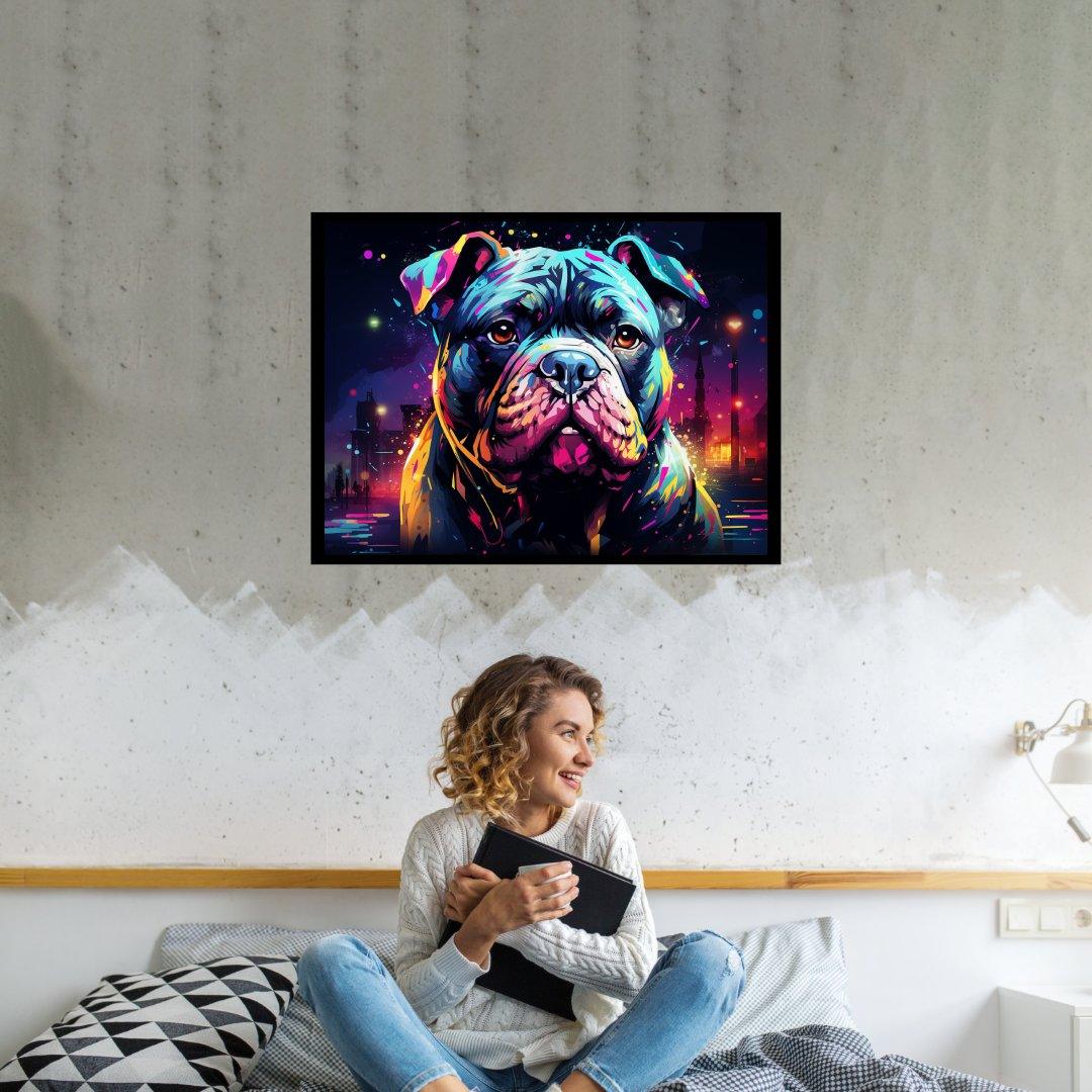 Neon Bully Blick 30x40 cm / 12x16″ / Poster auf halbmattem Papier