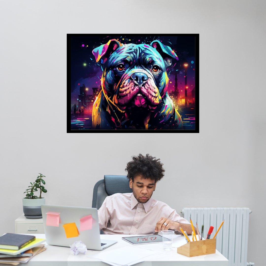 Neon Bully Blick 30x40 cm / 12x16″ / Poster auf halbmattem Papier