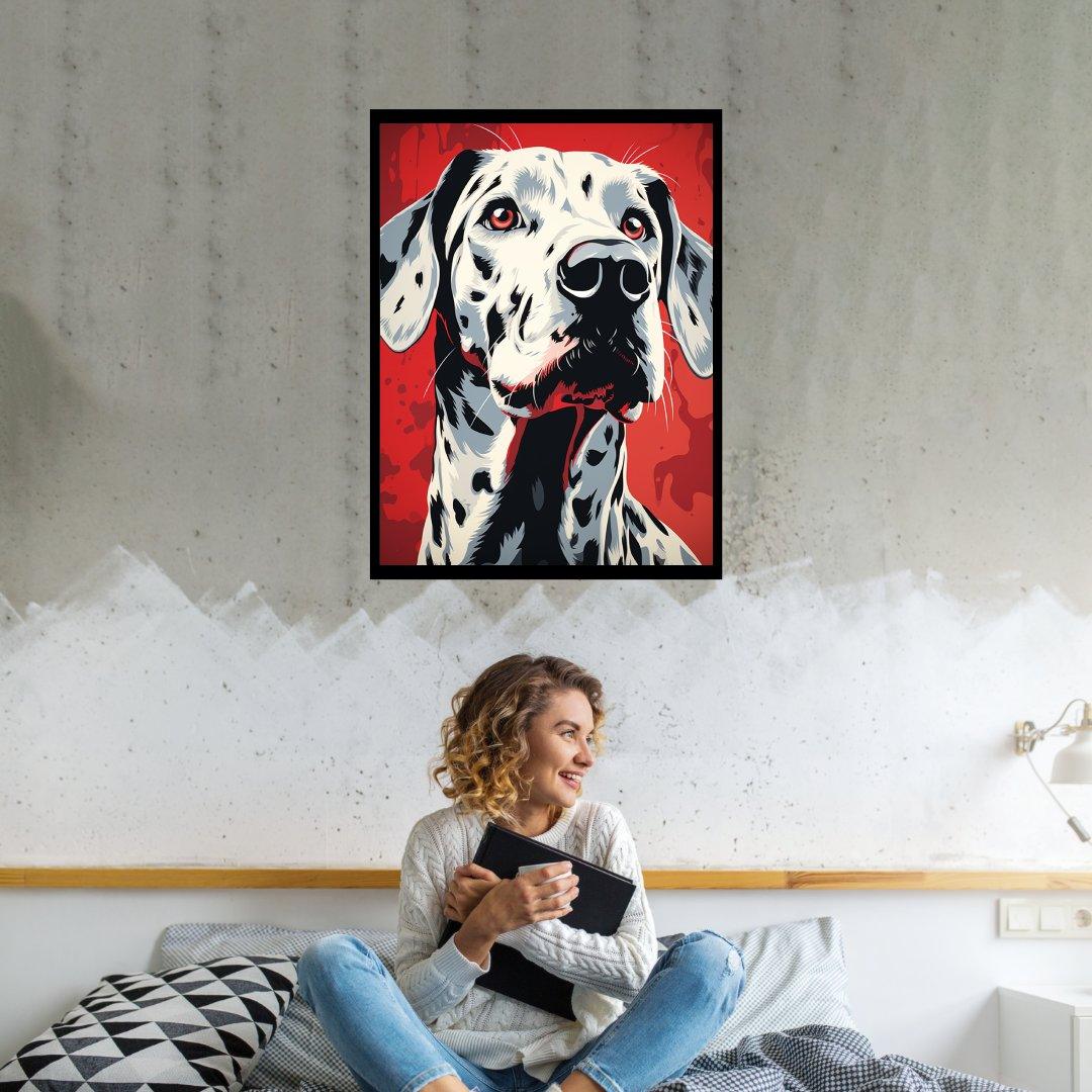 Neugieriger Dalmatiner 30x40 cm / 12x16″ / Poster auf halbmattem Papier
