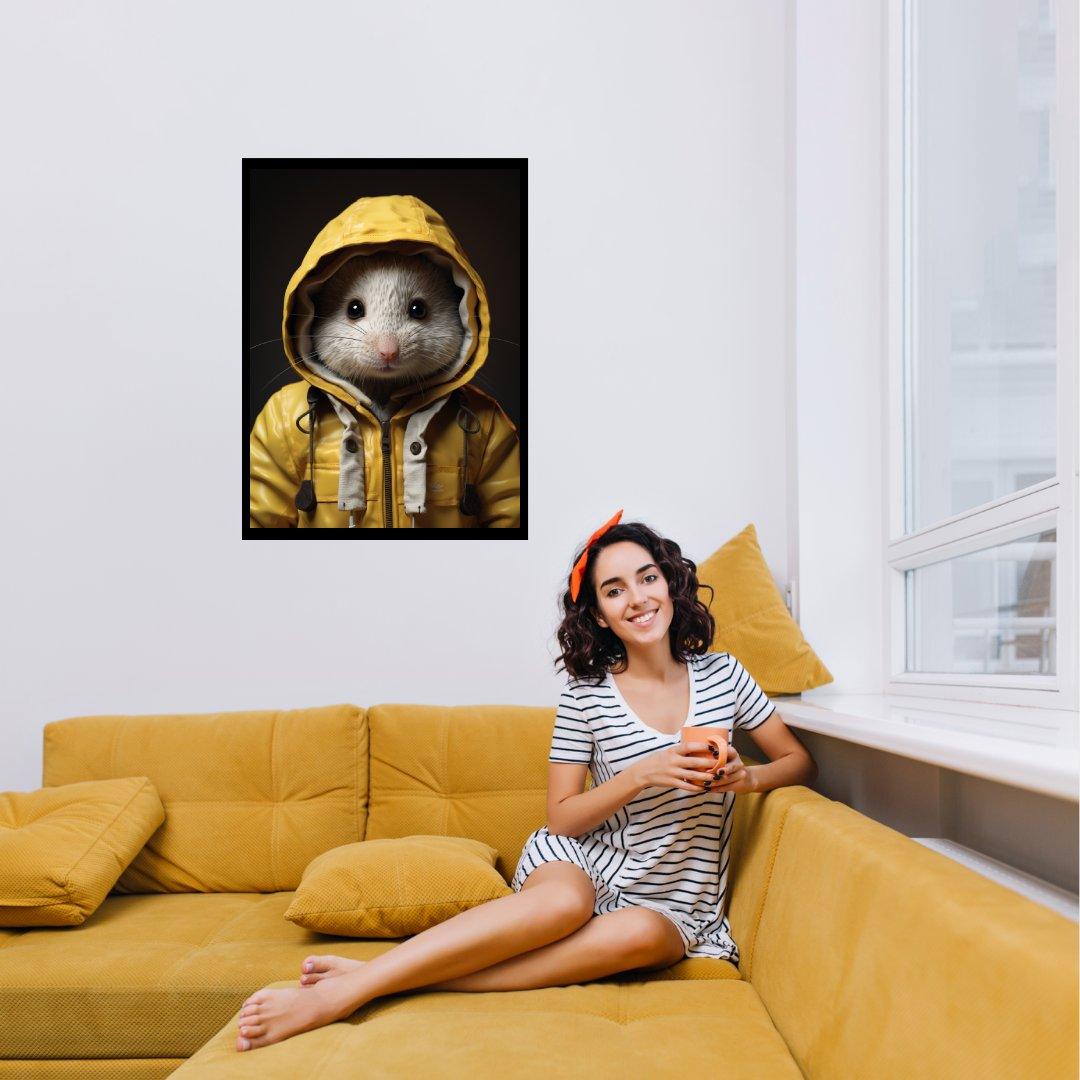 Neugieriger Maus-Blick 30x40 cm / 12x16″ / Poster auf halbmattem Papier