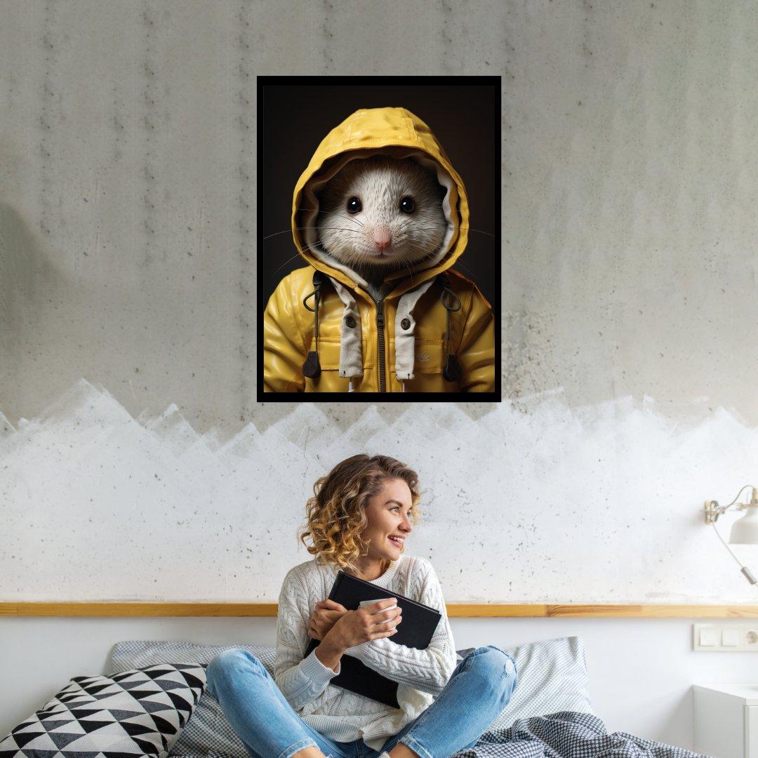 Neugieriger Maus-Blick 30x40 cm / 12x16″ / Poster auf halbmattem Papier