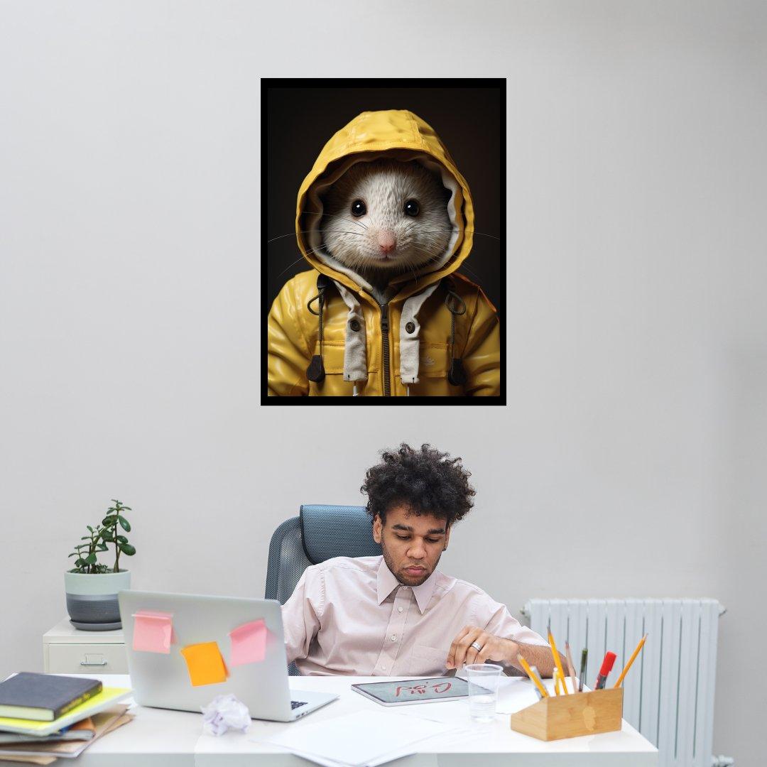 Neugieriger Maus-Blick 30x40 cm / 12x16″ / Poster auf halbmattem Papier