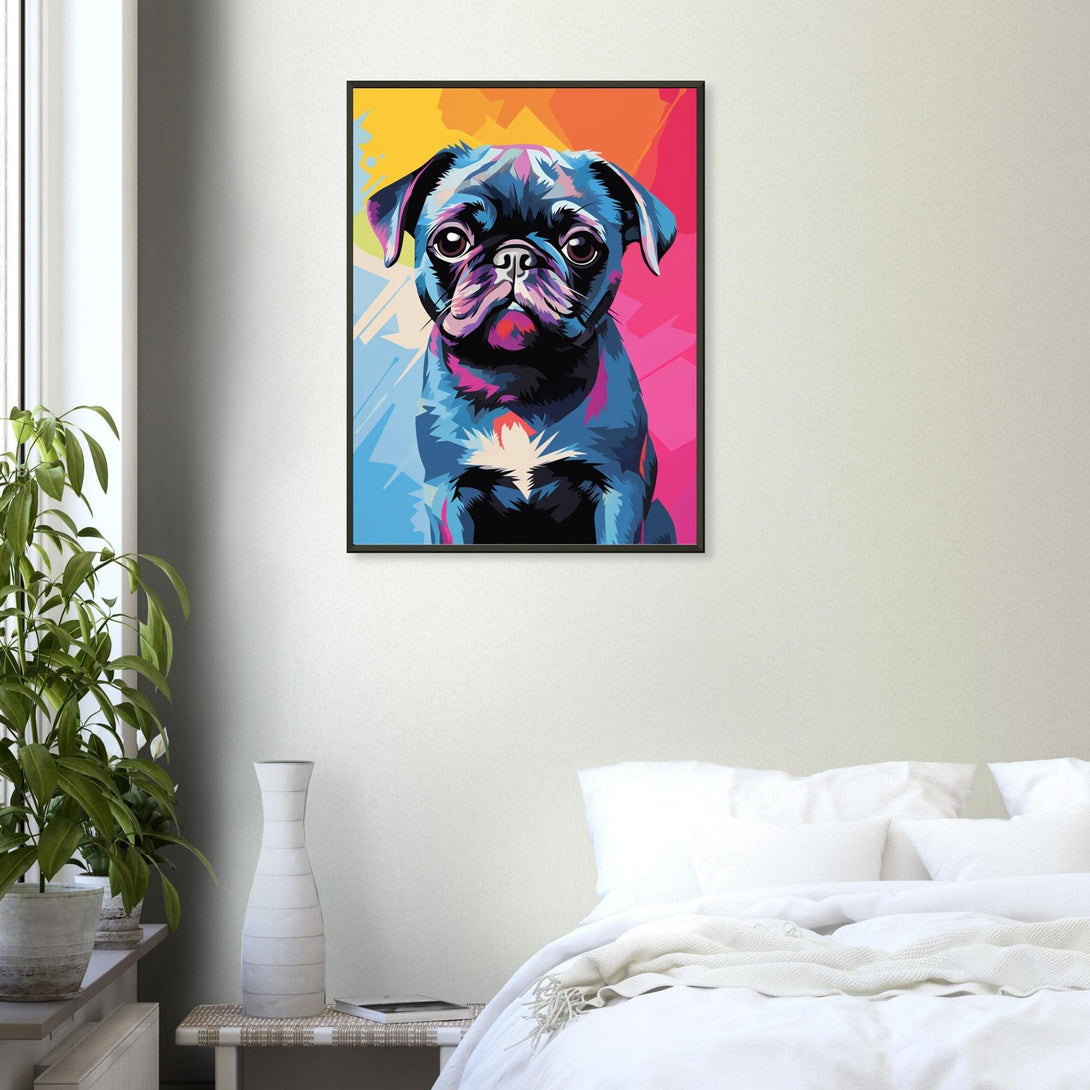 Pop-Art Mopsporträt 30x40 cm / 12x16″ / Poster auf halbmattem Papier