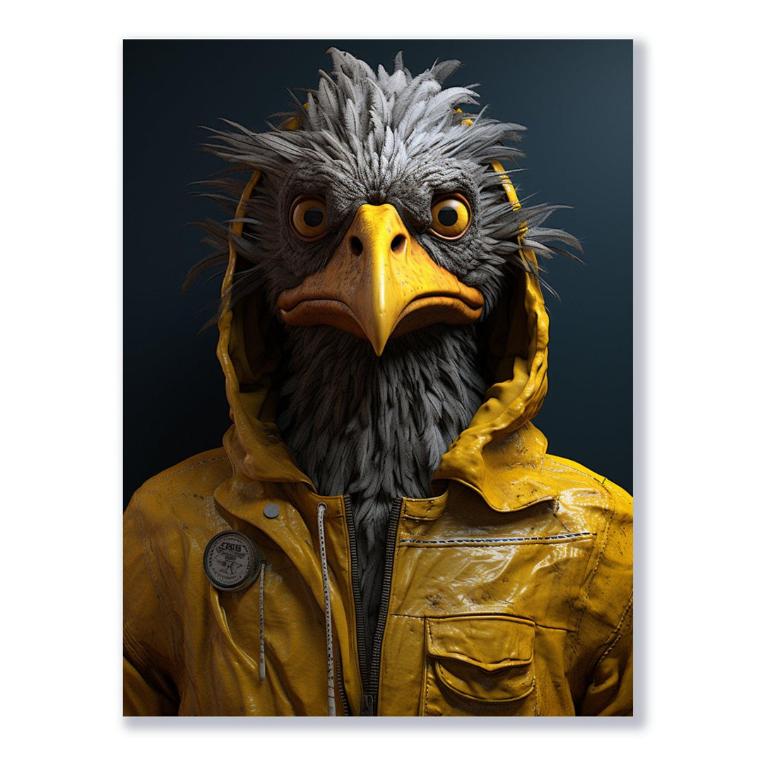 Regenmantel-Adler 30x40 cm / 12x16″ / Poster auf halbmattem Papier